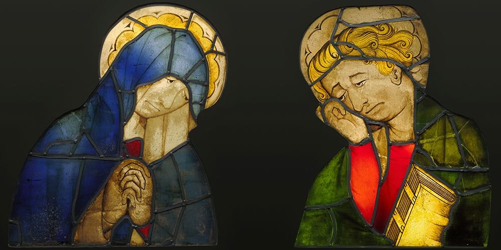 The Virgin and Saint John, from a Crucifixion art print by Unknown for $57.95 CAD