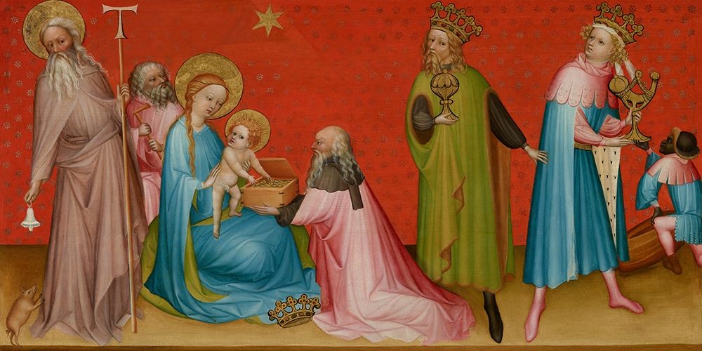 The Adoration of the Magi with Saint Anthony Abbot art print by Master Franco Flemish for $57.95 CAD