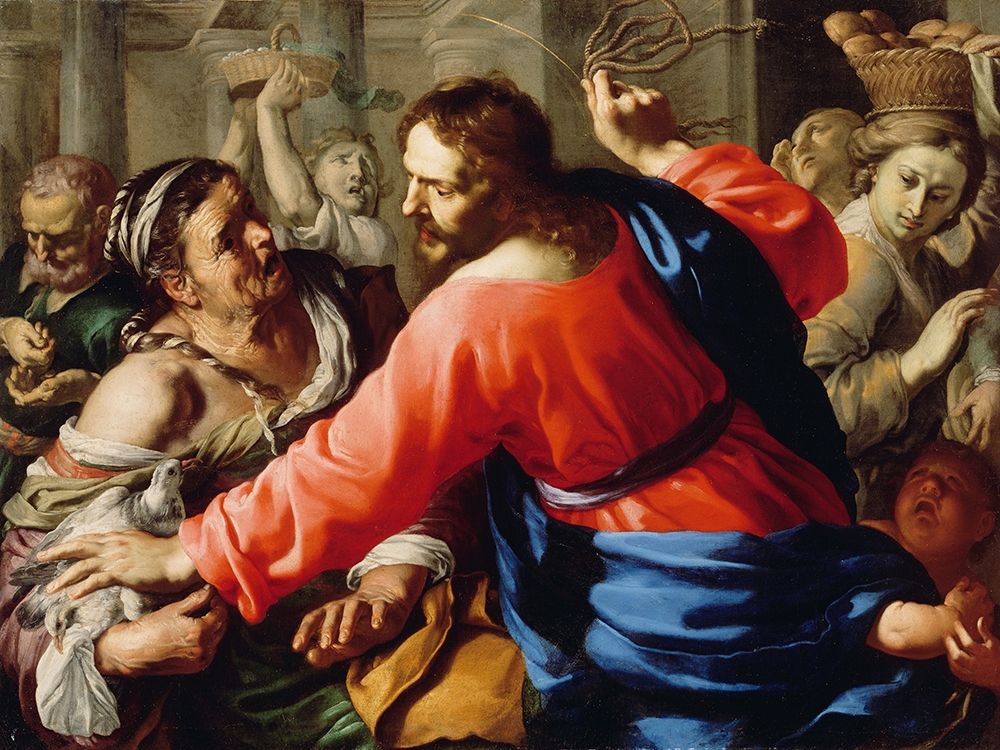 Christ Cleansing the Temple art print by Bernardino Mei for $57.95 CAD