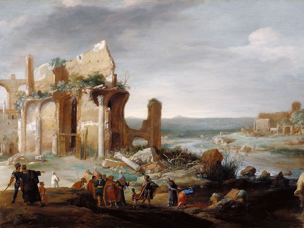 Moses and Aaron Changing the Rivers of Egypt to Blood art print by Bartholomeus Breenbergh for $57.95 CAD