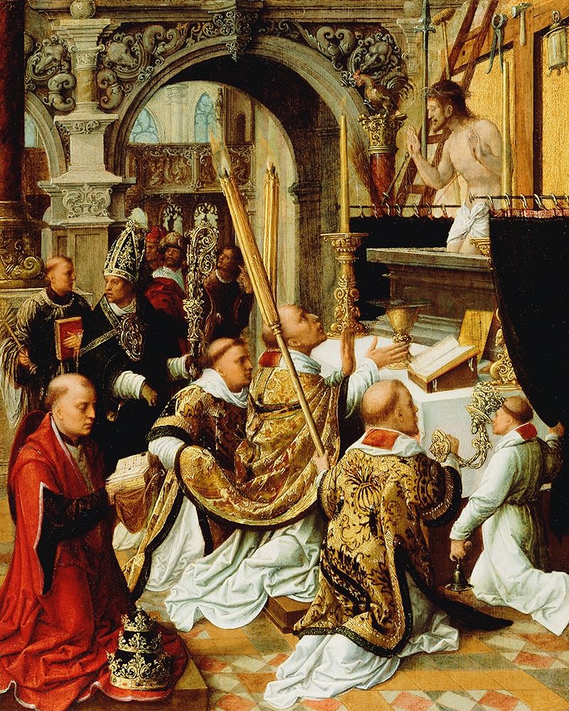 The Mass of Saint Gregory the Great art print by Ysenbrandt, Adriaen for $57.95 CAD