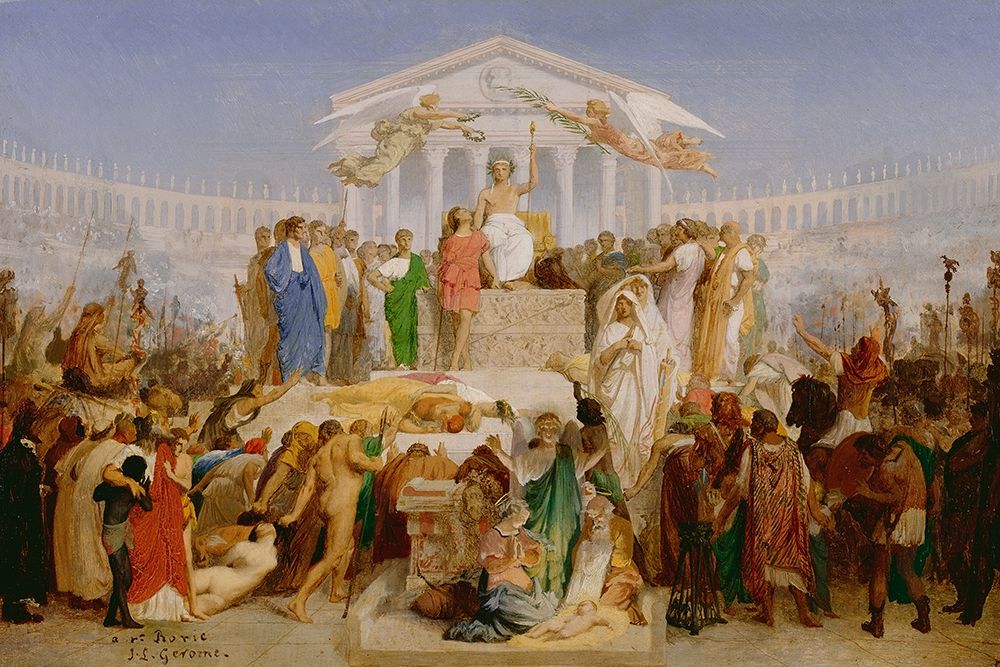 The Age of Augustus, the Birth of Christ art print by Jean-Leon Gerome for $57.95 CAD