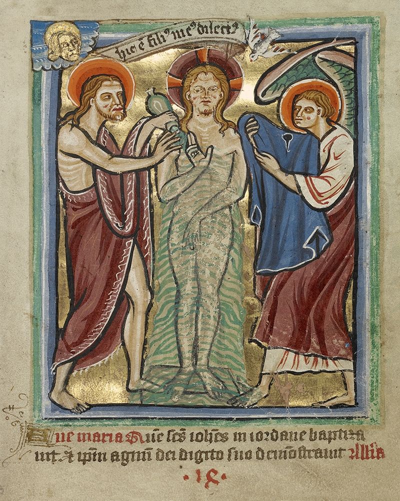 The Baptism of Christ art print by Unknown 12th Century English Illuminator for $57.95 CAD