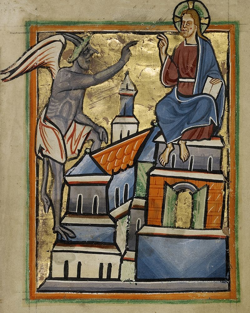 The Second Temptation art print by Unknown 12th Century English Illuminator for $57.95 CAD