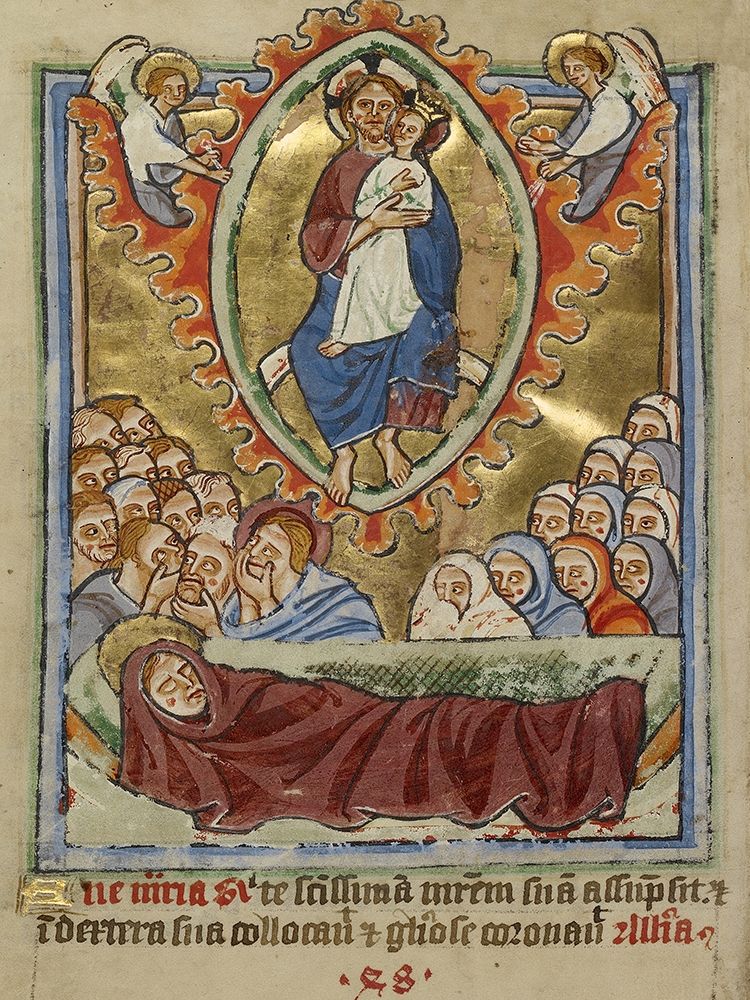 The Death of the Virgin art print by Unknown 12th Century English Illuminator for $57.95 CAD