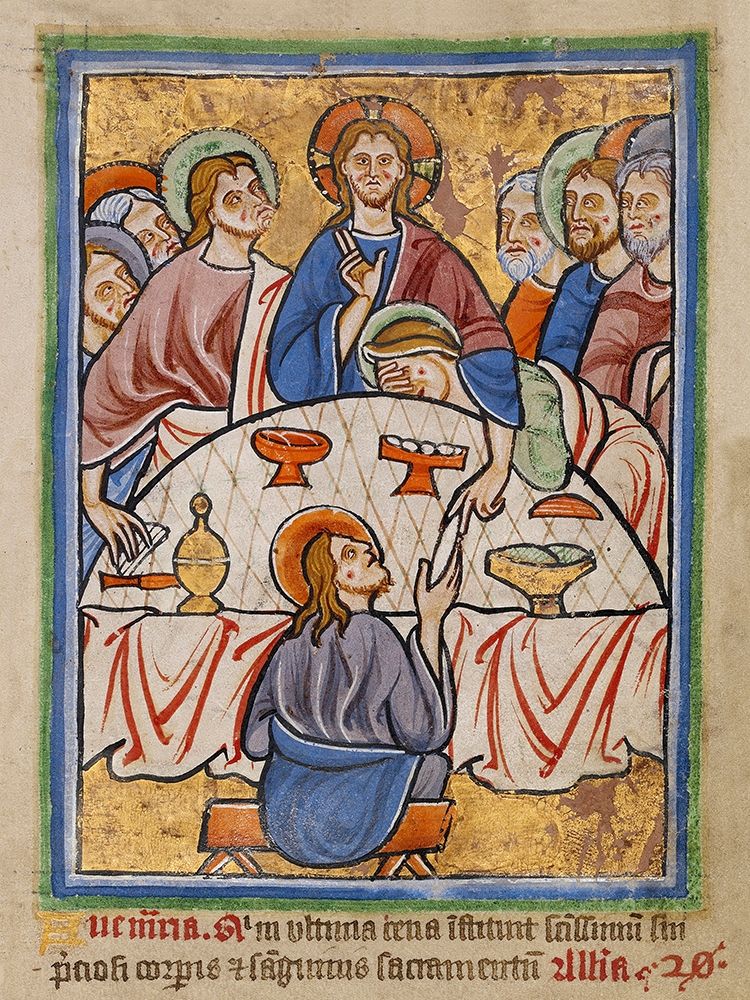 The Last Supper art print by Unknown 12th Century English Illuminator for $57.95 CAD