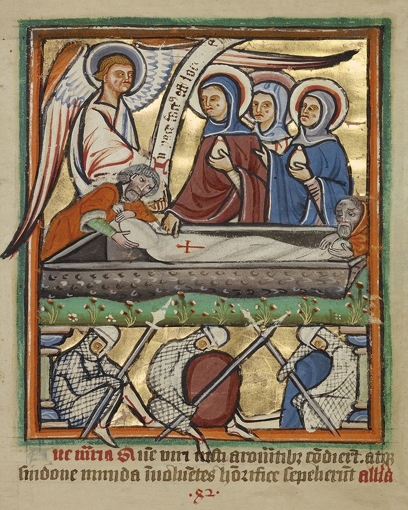 The Three Maries at the Sepulchre art print by Unknown 12th Century English Illuminator for $57.95 CAD