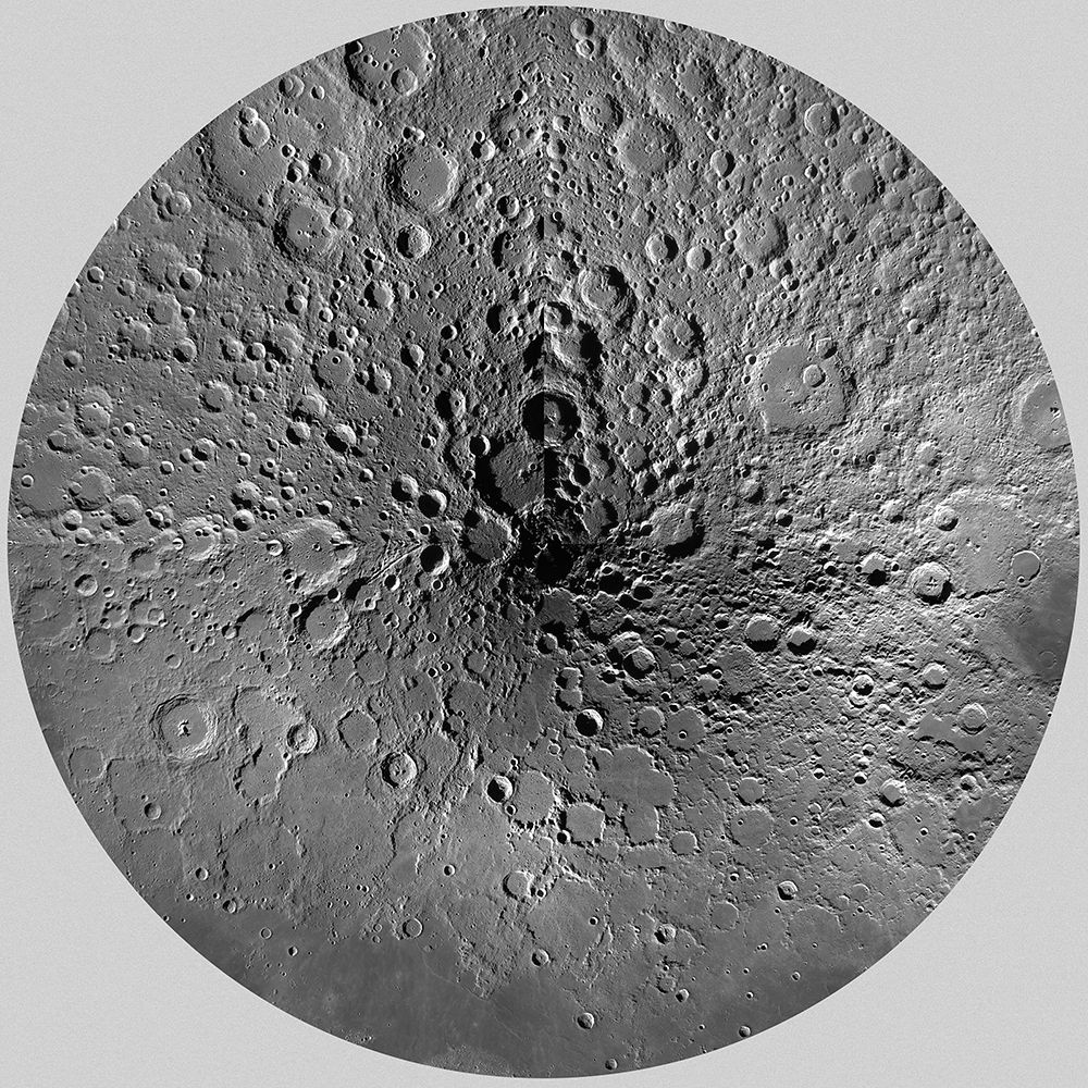 Unmarked Map of the Moon, North Pole art print by United States Geological Survey for $57.95 CAD
