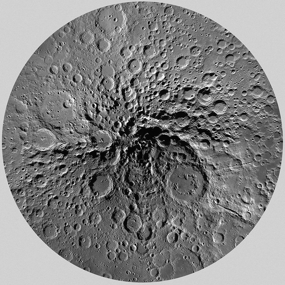 Unmarked Map of the Moon, South Pole art print by United States Geological Survey for $57.95 CAD