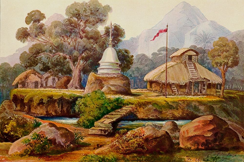 Buddha-Tempel bei Billahus-Oya Ceylon art print by Ernst Haeckel for $57.95 CAD