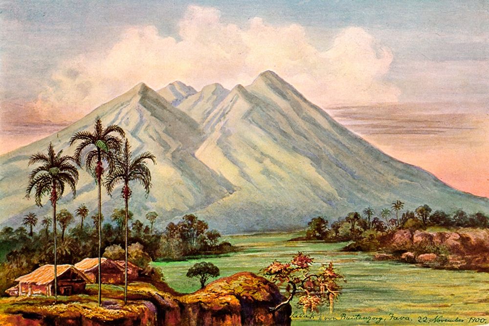 Der Vulkan Salak bei Buitenzorg art print by Ernst Haeckel for $57.95 CAD