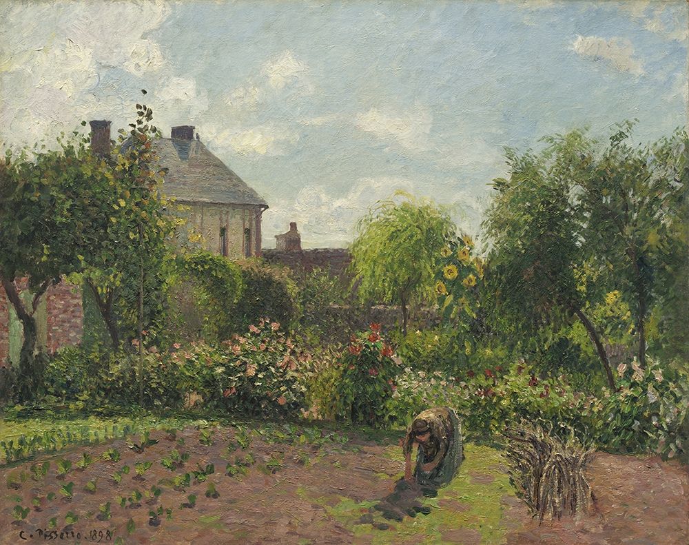 The Artists Garden at Eragny, 1898 art print by Camille Pissarro for $57.95 CAD