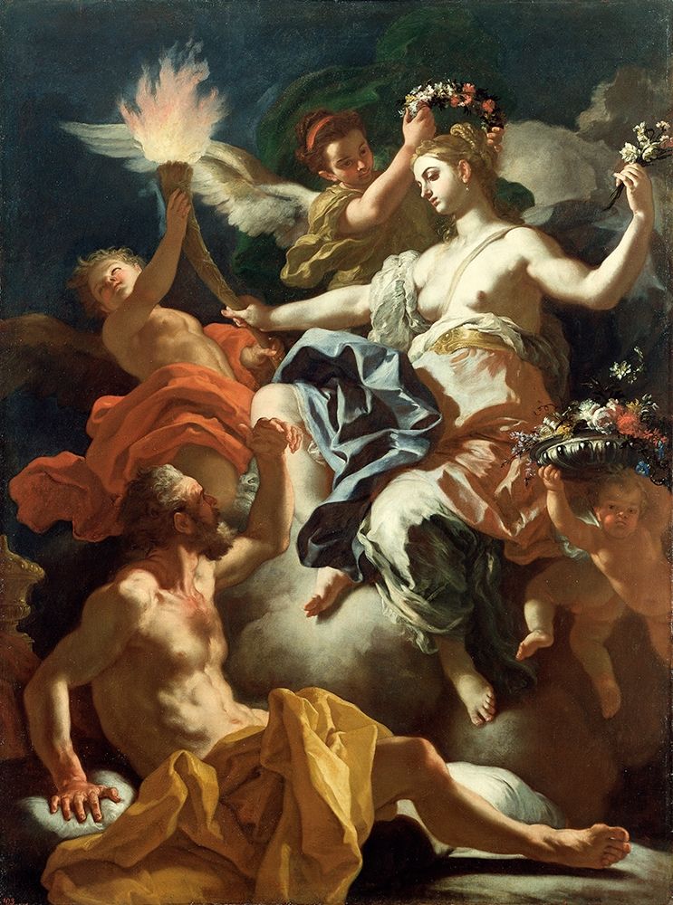 Aurora Taking Leave of Tithonus art print by Francesco Solimena for $57.95 CAD
