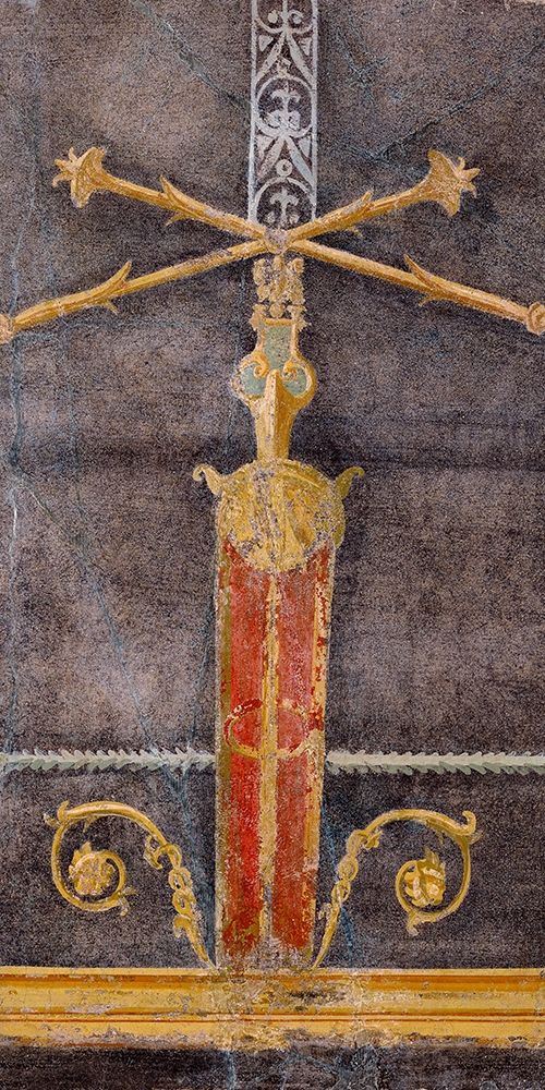 Wall Fragment with Architectural Motifs on Black Ground art print by Unknown 1st Century Roman Artisan for $57.95 CAD
