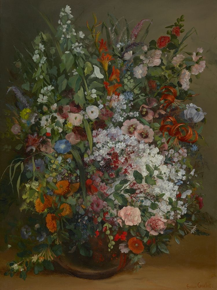 Bouquet of Flowers in a Vase art print by Gustave Courbet for $57.95 CAD