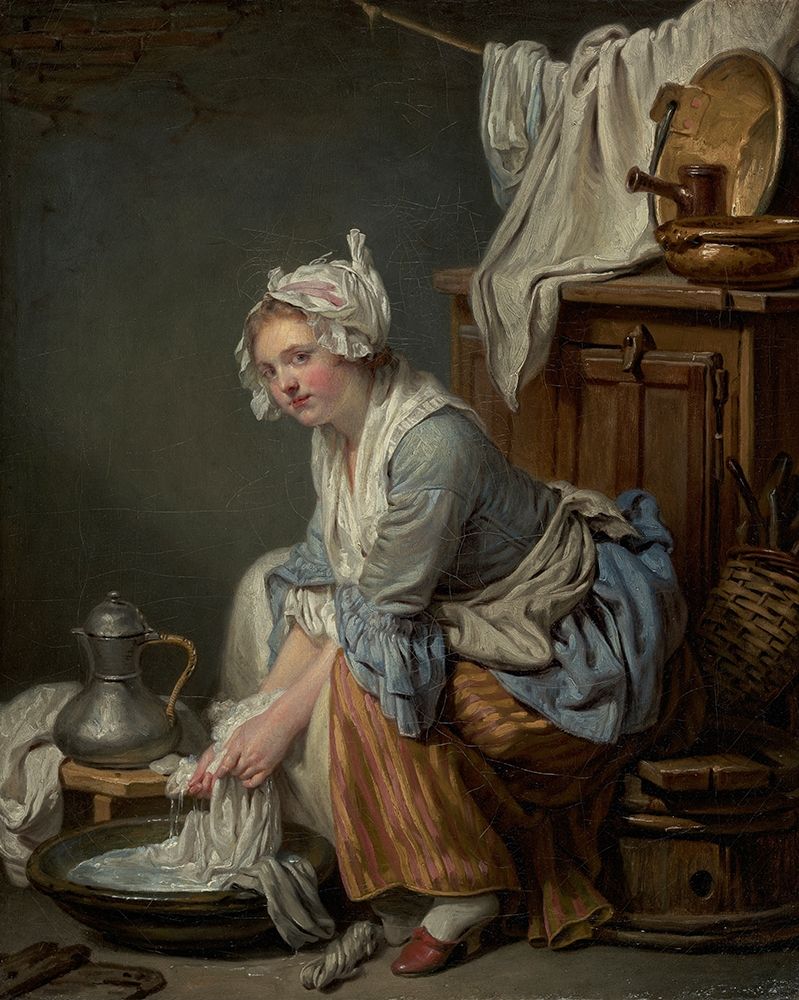 The Laundress (La Blanchisseuse) art print by Jean-Baptiste Greuze for $57.95 CAD