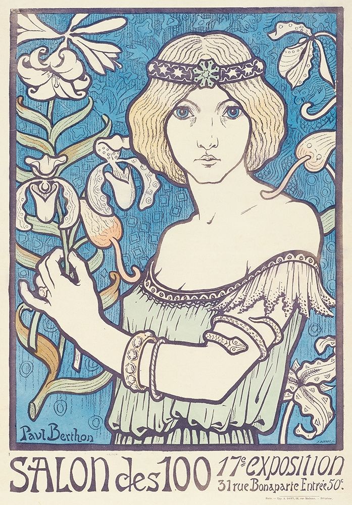 Salon des Cent art print by Paul Berthon for $57.95 CAD