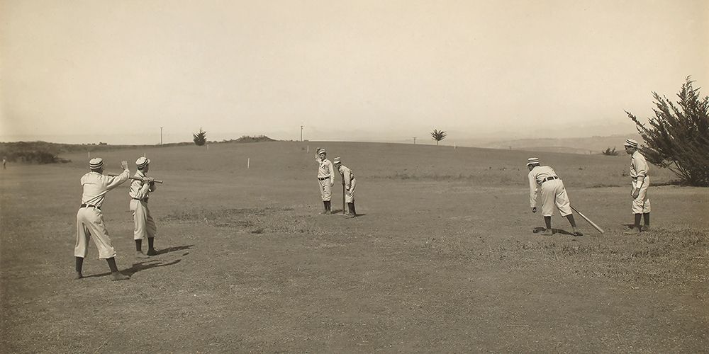 Six Boys With A Ball And Three Bats, Playing Three Old Cat art print by A.G. Spalding Baseball Collection for $57.95 CAD