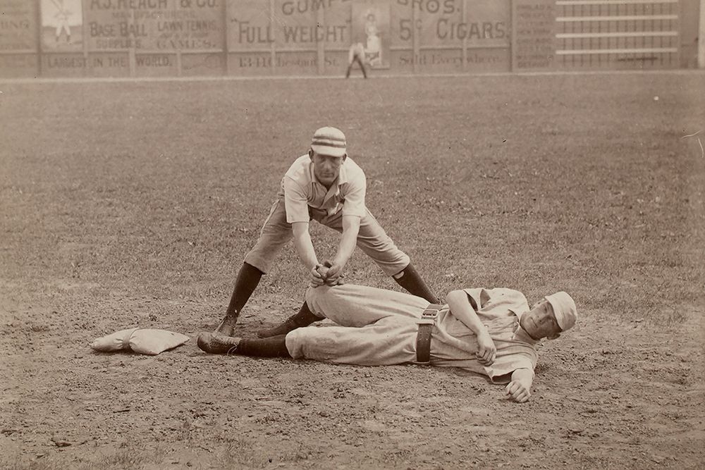 Charlie Bastian And Denny Lyons art print by A.G. Spalding Baseball Collection for $57.95 CAD