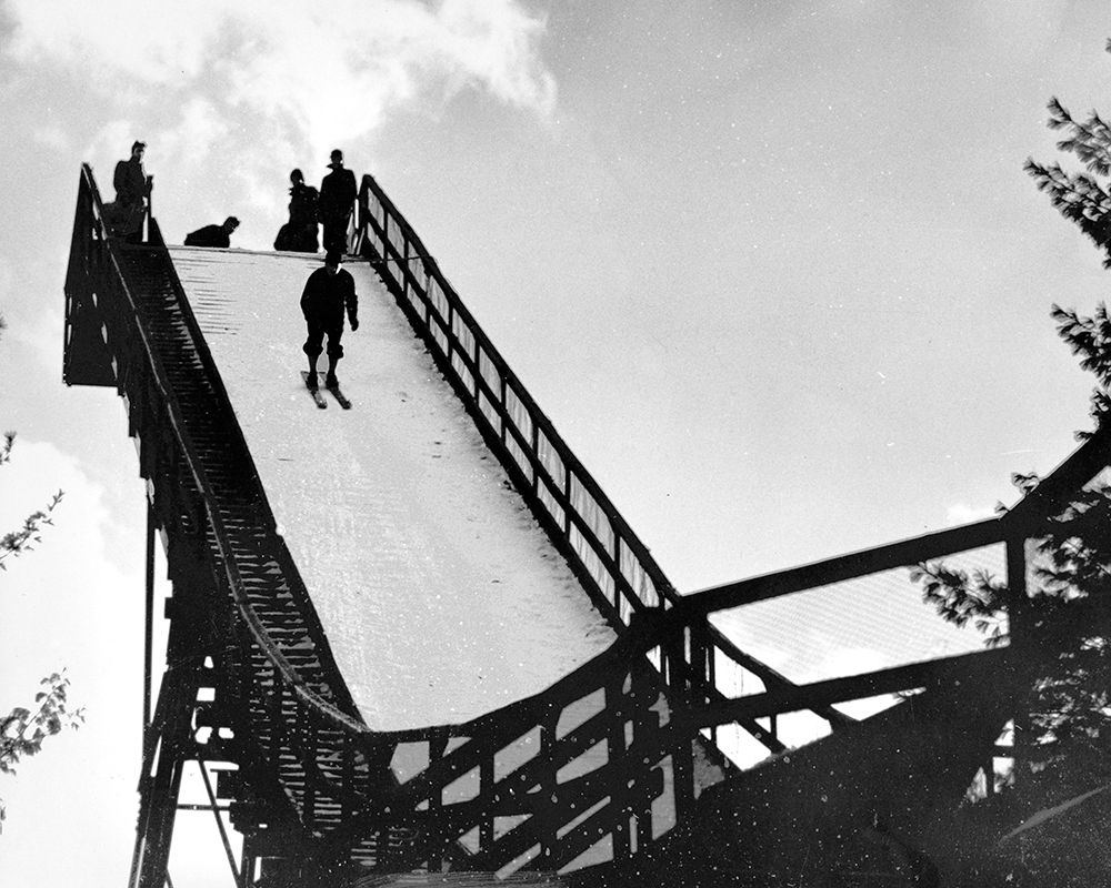 Ski Jump. Hanover, New Hampshire, 1936 art print by Arthur Rothstein for $57.95 CAD