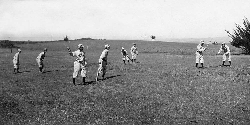 Eight Boys With A Ball And Four Bats, Playing Four Old Cat art print by A.G. Spalding Baseball Collection for $57.95 CAD