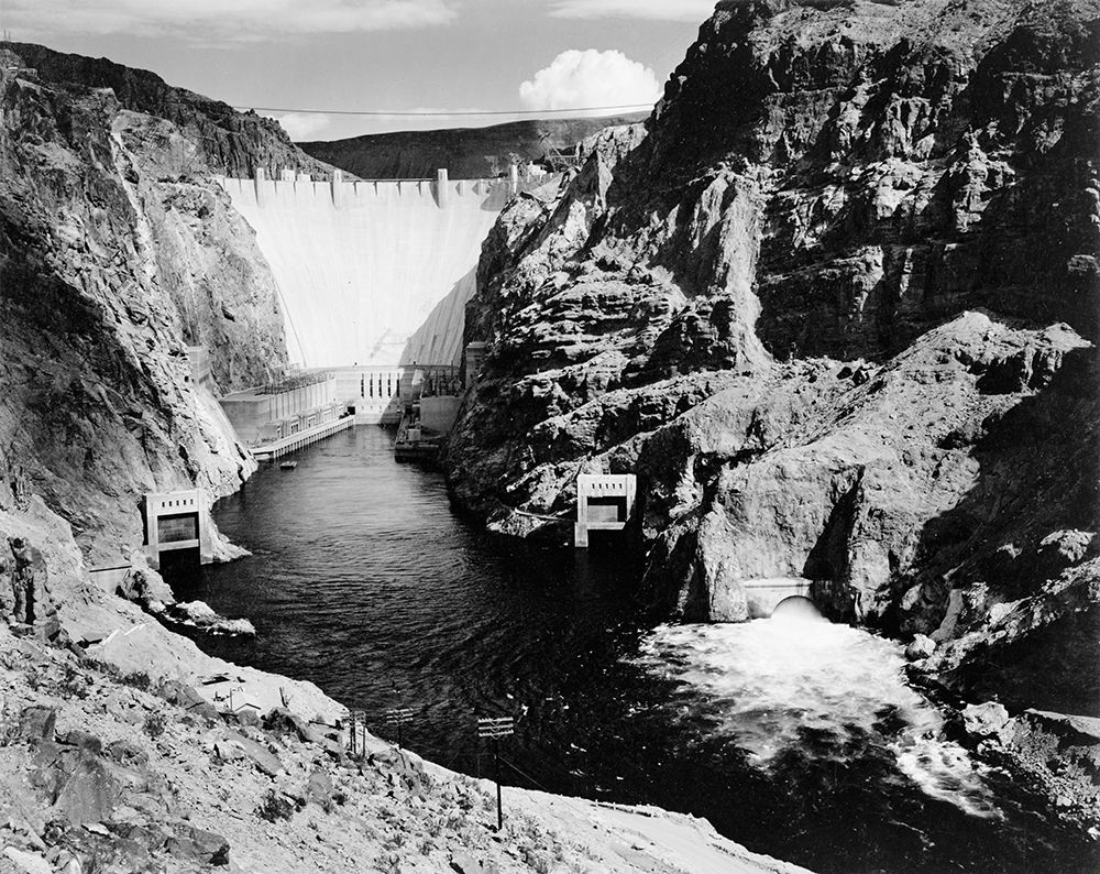 Hoover Dam from Across the Colorado River - National Parks and Monuments, 1941 art print by Ansel Adams for $57.95 CAD