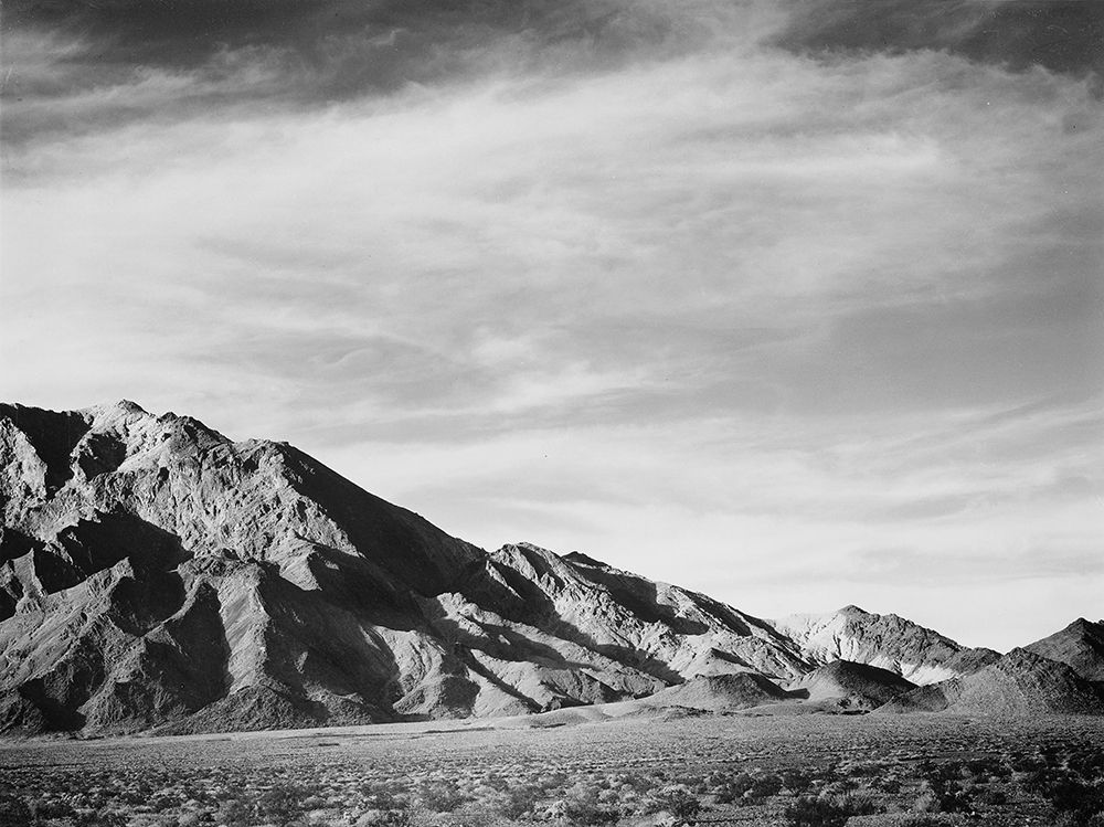 View of mountains near Death Valley, California - National Parks and Monuments, 1941 art print by Ansel Adams for $57.95 CAD