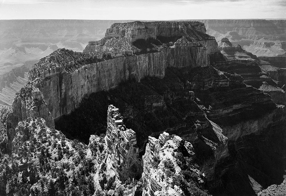 Close-in view of curred cliff, Grand Canyon National Park, Arizona, 1941 art print by Ansel Adams for $57.95 CAD
