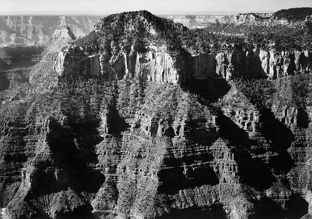 Close-in view taken from opposite of cliff formation, high horizon, Grand Canyon National Park, Ariz art print by Ansel Adams for $57.95 CAD