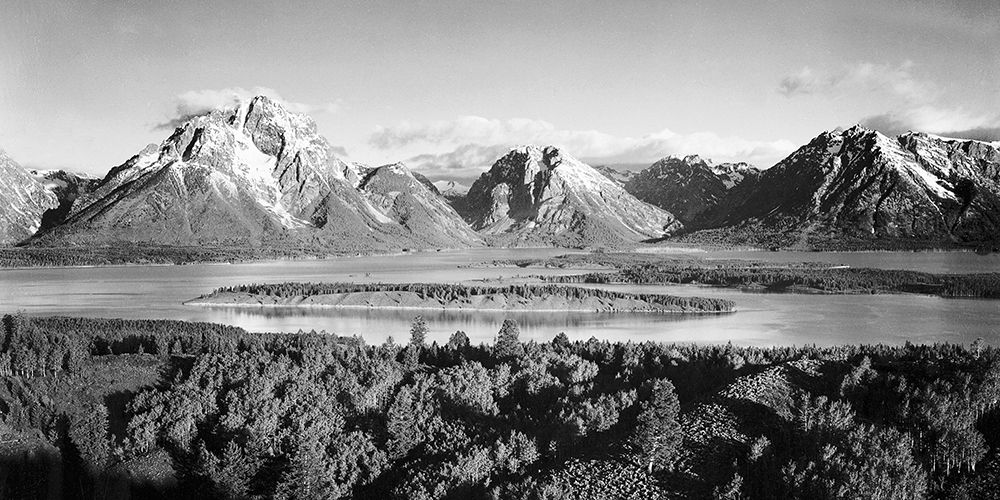 Mt. Moran and Jackson Lake from Signal Hill, Grand Teton National Park, Wyoming, 1941 art print by Ansel Adams for $57.95 CAD