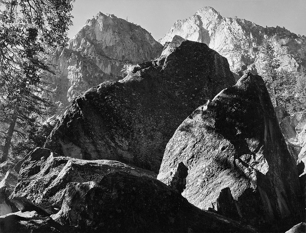 Grand Sentinel, Kings River Canyon, proposed as a national park, California, 1936 art print by Ansel Adams for $57.95 CAD