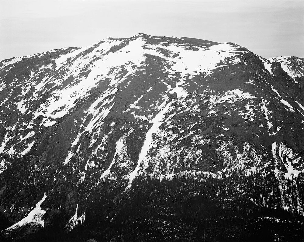 Full view of barren mountain side with snow, in Rocky Mountain National Park, Colorado, ca. 1941-194 art print by Ansel Adams for $57.95 CAD