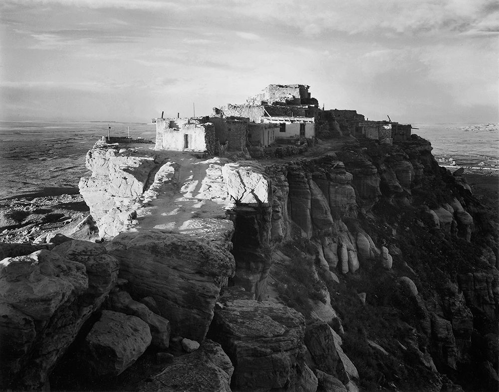 Full view of the city on top of mountain, Walpi, Arizona, 1941 art print by Ansel Adams for $57.95 CAD