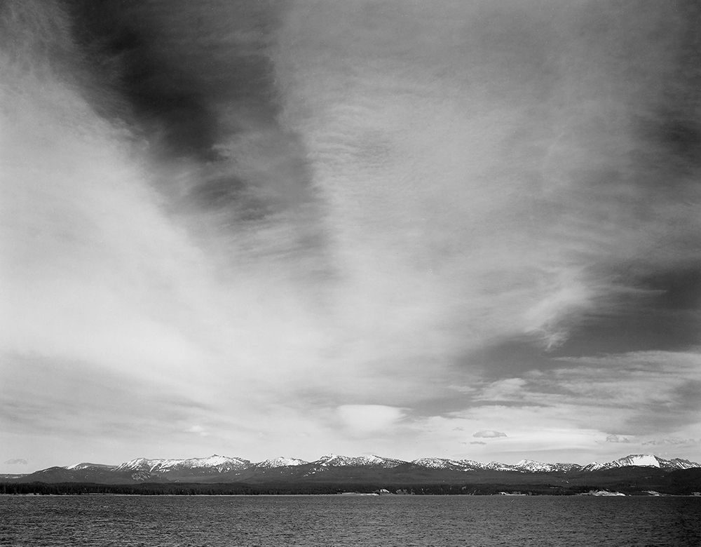 Wider strip of mountains, Yellowstone Lake, Yellowstone National Park, Wyoming, ca. 1941-1942 art print by Ansel Adams for $57.95 CAD