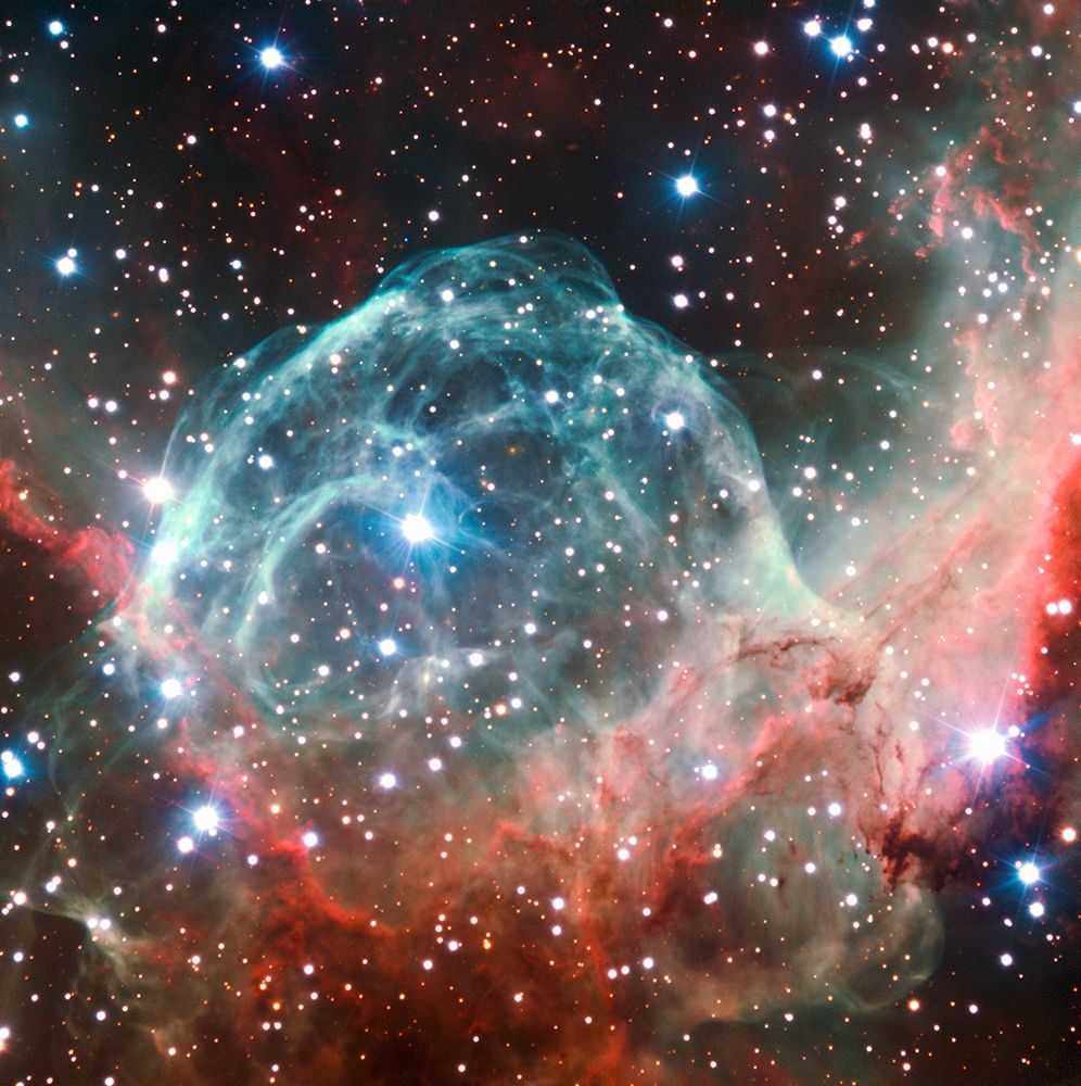 Thors Helmet Nebula art print by ESO/B. Bailleul for $57.95 CAD