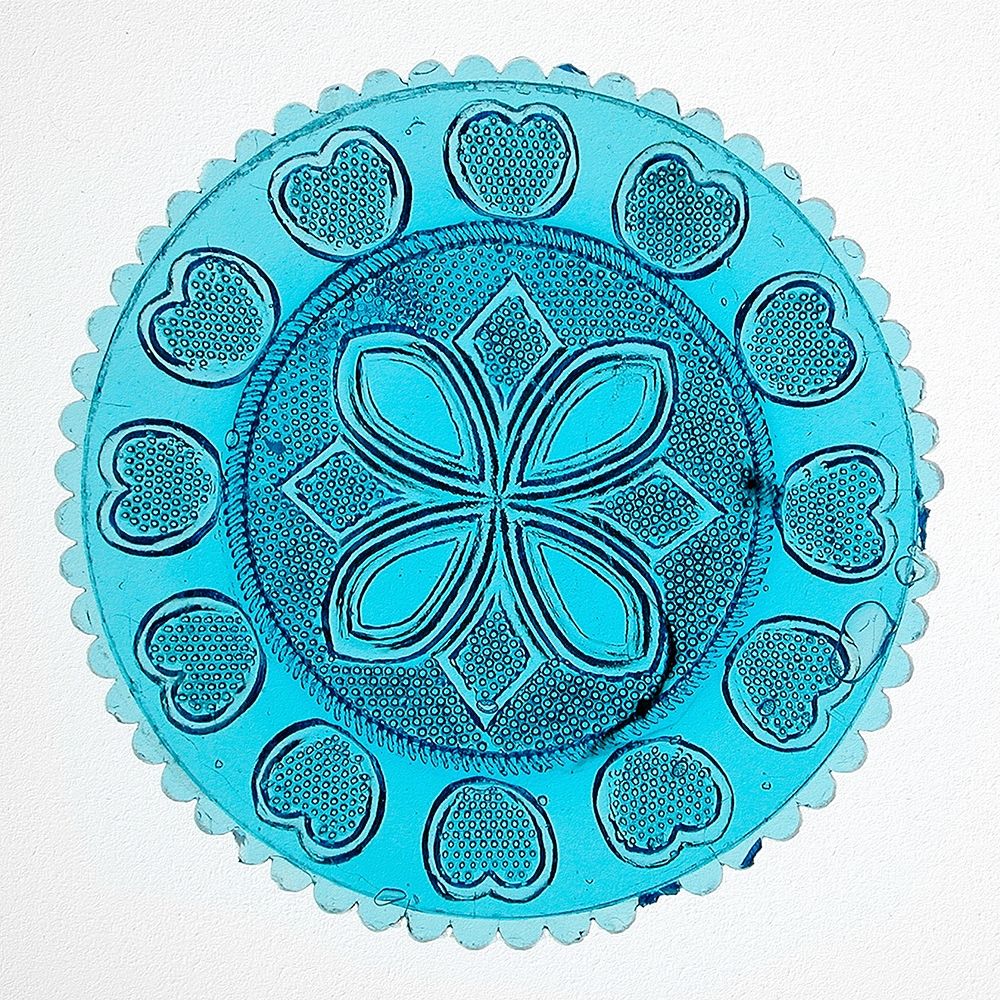 Blue Pressed Glass Plate art print by Unknown 19th Century American Glassmaker for $57.95 CAD