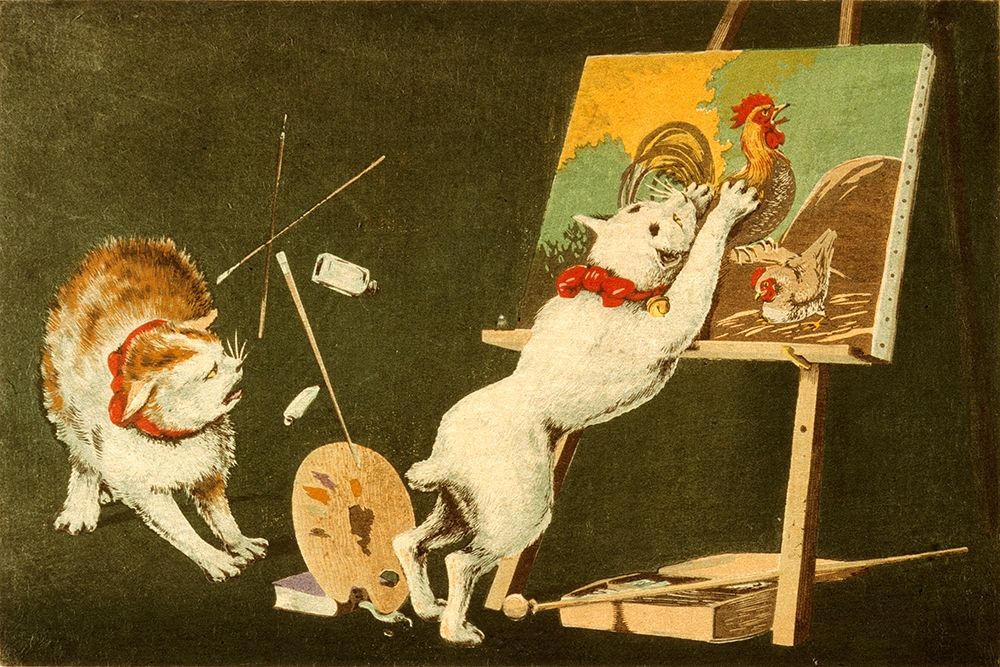 Canvas and Cats art print by Kobayashi Kiyochika for $57.95 CAD