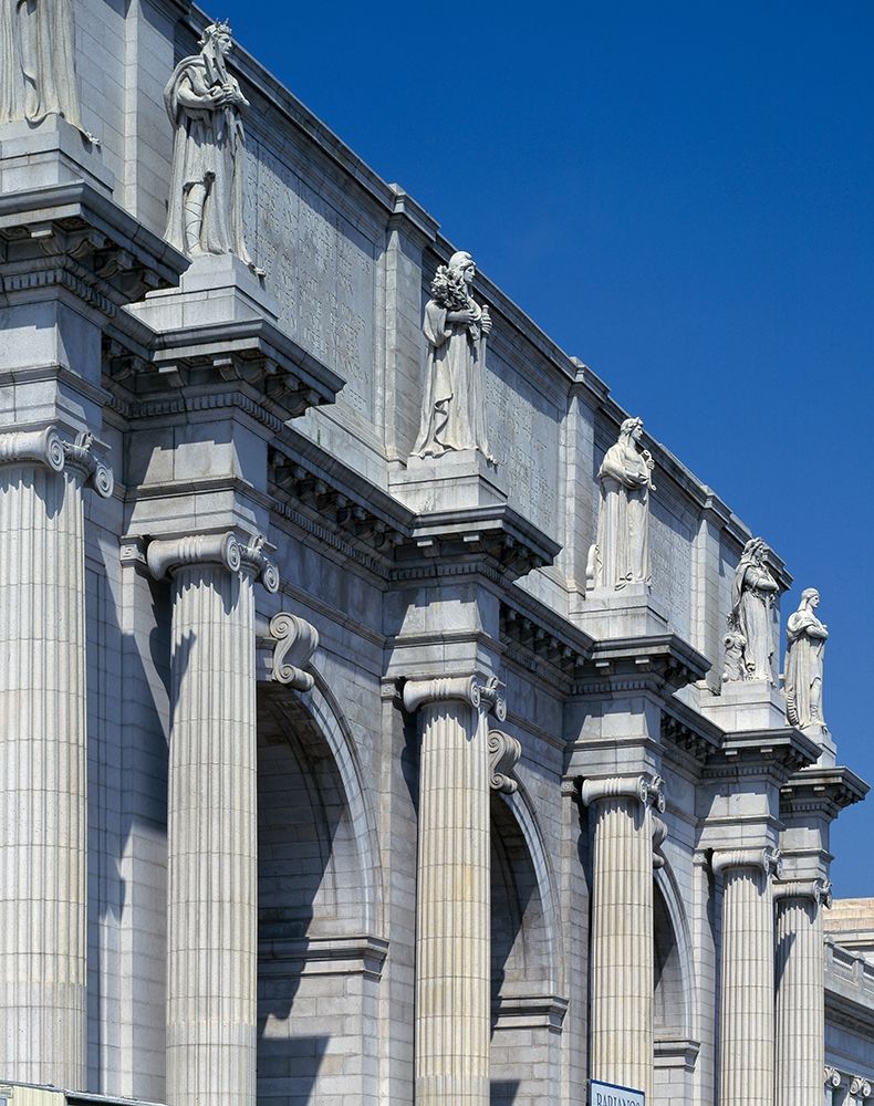 Union Station facade and sentinels, Washington, D.C. art print by Carol Highsmith for $57.95 CAD