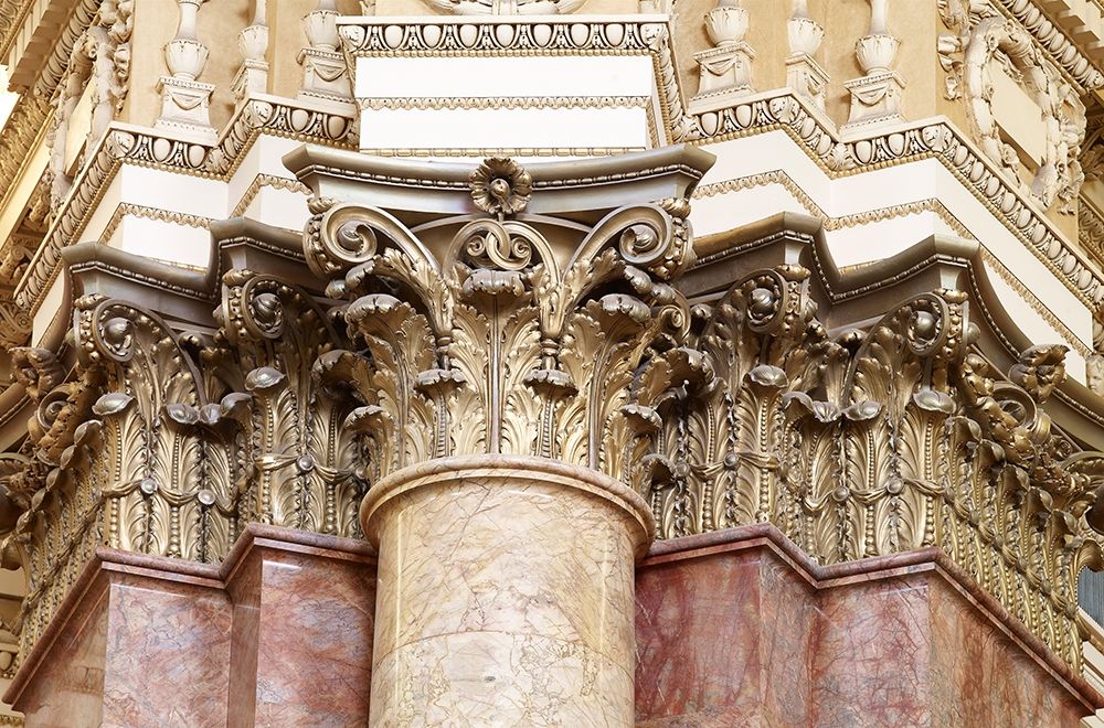Main Reading Room. Detail of capitals of engaged columns. Library of Congress Thomas Jefferson Build art print by Carol Highmith for $57.95 CAD