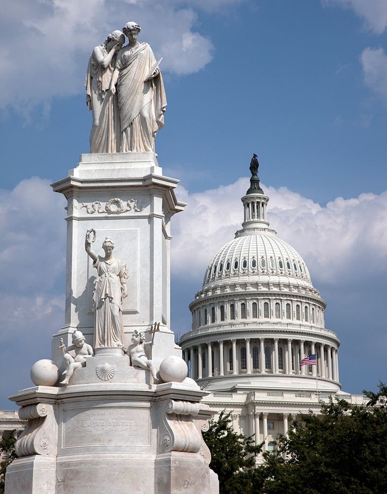 The Peace Monument located in Peace Circle on the grounds of the U.S. Capitol, First St. and Pennsyl art print by Carol Highmith for $57.95 CAD