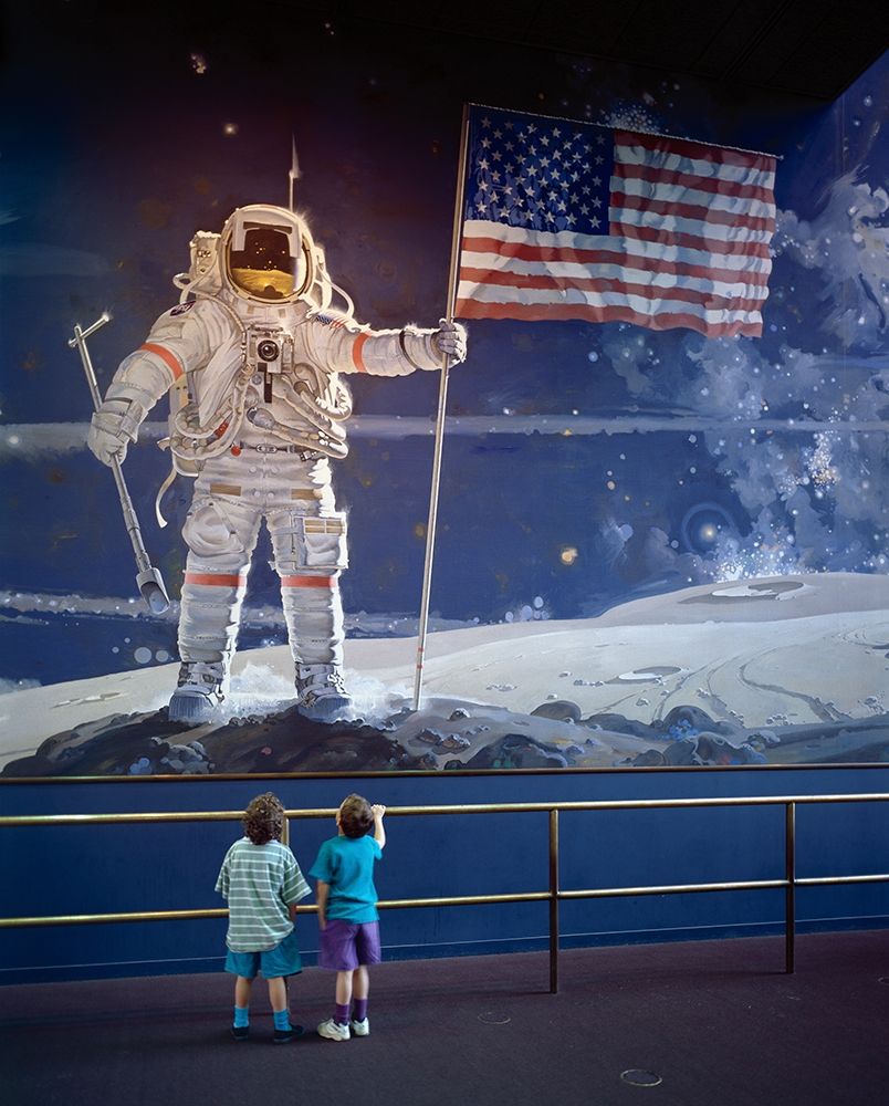 Part of mural The Space Mural, A Cosmic View, at the National Air and Space Museum, Washington, D.C. art print by Carol Highmith for $57.95 CAD