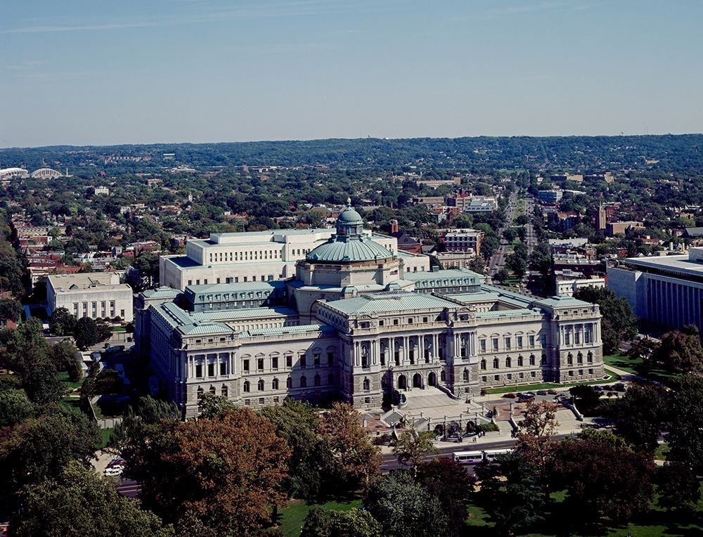 View of the Library of Congress Thomas Jefferson Building from the U.S. Capitol dome, Washington, D. art print by Carol Highmith for $57.95 CAD