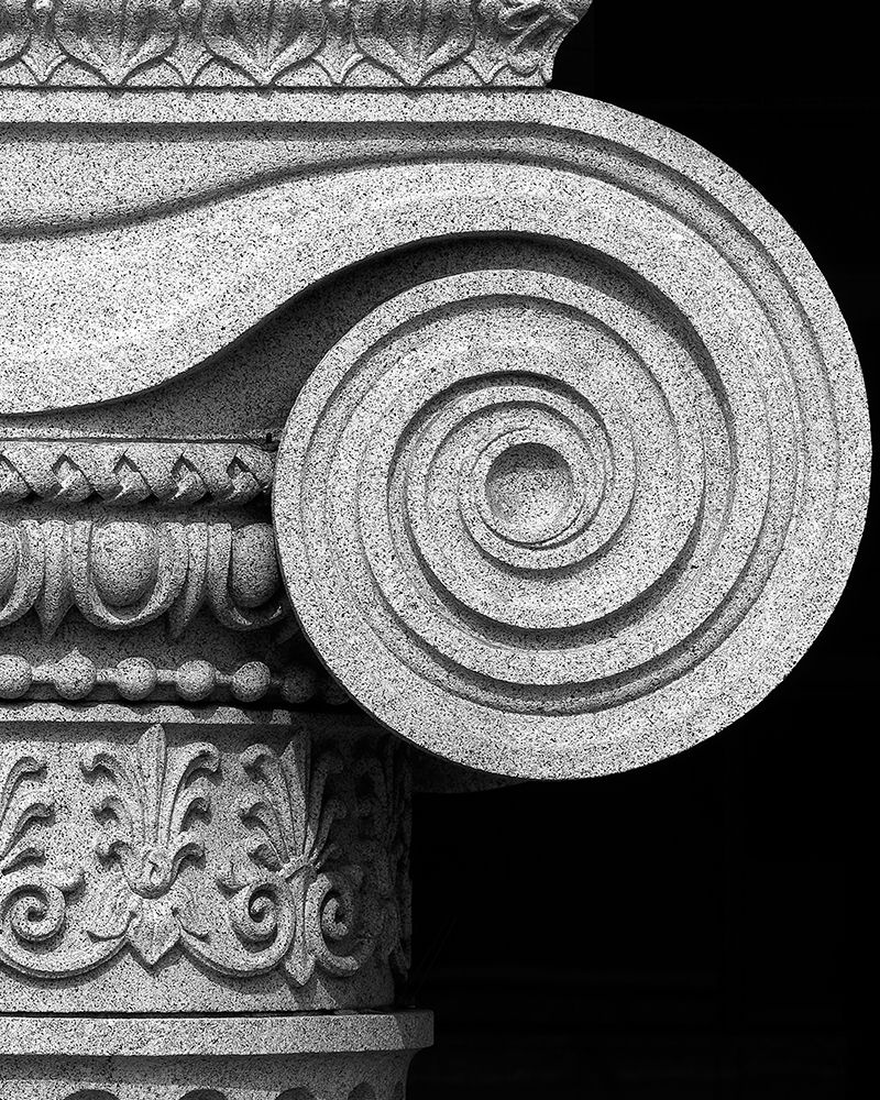 Column detail, U.S. Treasury Building, Washington, D.C. - Black and White Variant art print by Carol Highmith for $57.95 CAD