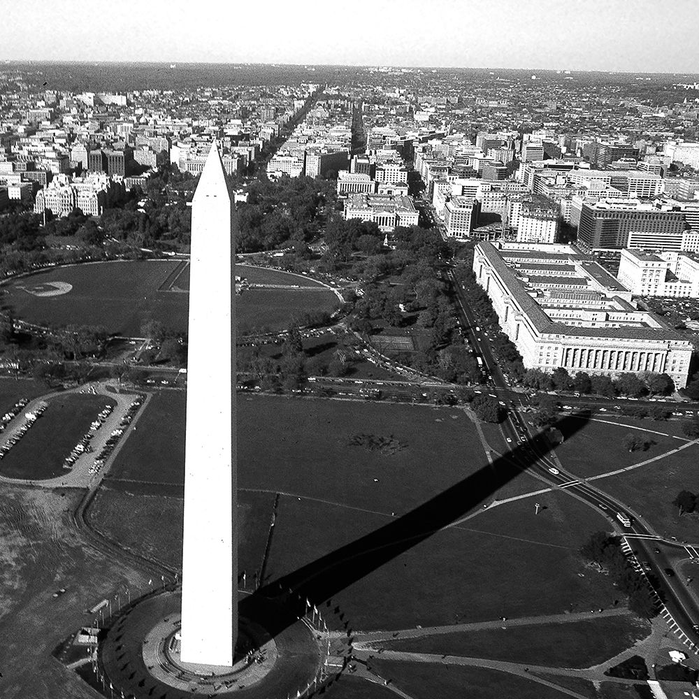 Aerial view of the Washington Monument, Washington, D.C. - Black and White Variant art print by Carol Highmith for $57.95 CAD