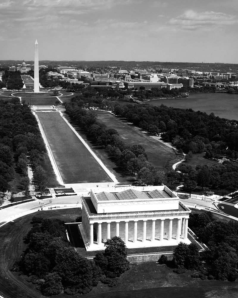 National Mall, Lincoln Memorial and Washington Monument, Washington D.C. - Black and White Variant art print by Carol Highmith for $57.95 CAD
