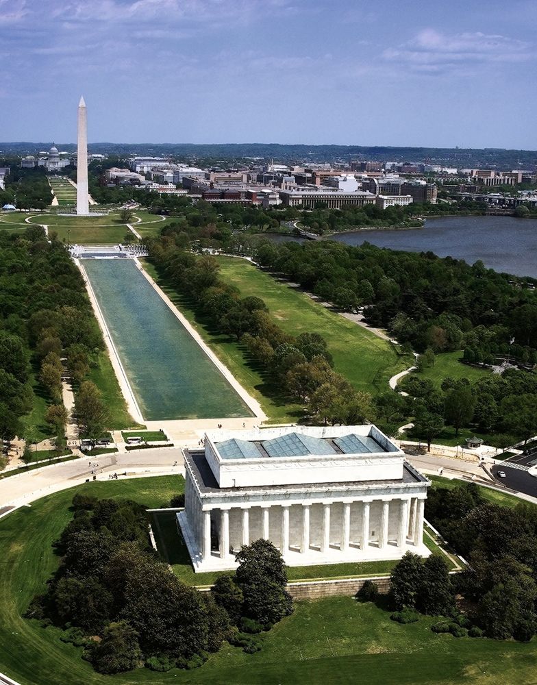 National Mall, Lincoln Memorial and Washington Monument, Washington D.C. - Vintage Style Photo Tint art print by Carol Highmith for $57.95 CAD