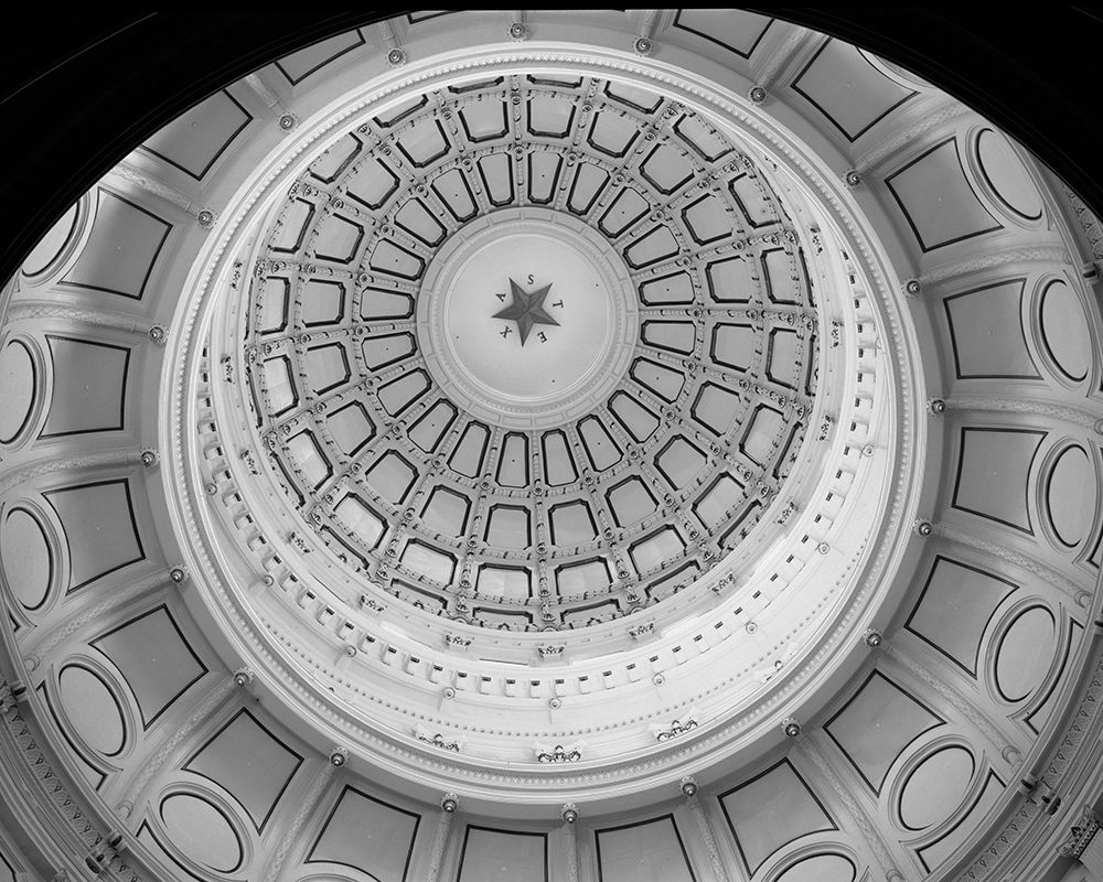 The Texas Capitol Dome, Austin Texas - Black and White art print by Carol Highmith for $57.95 CAD