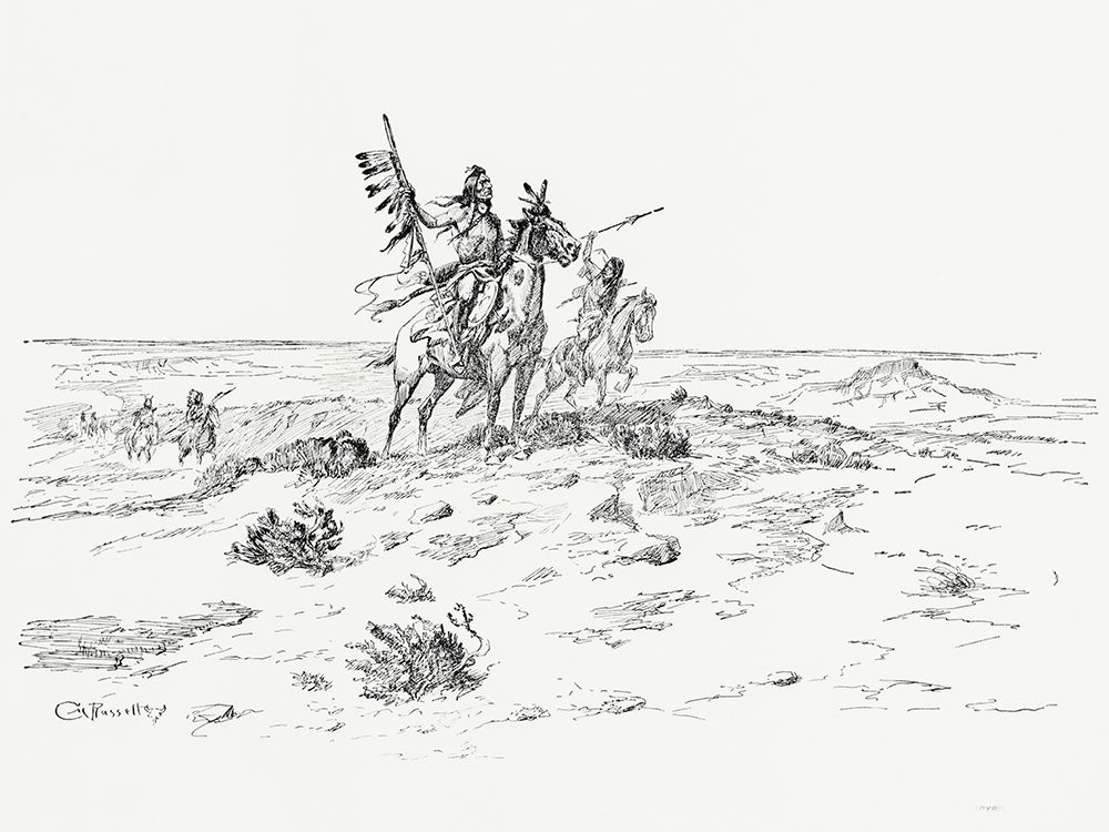 The Indian of the Plains as he was, 1899 art print by Charles Marion Russell for $57.95 CAD