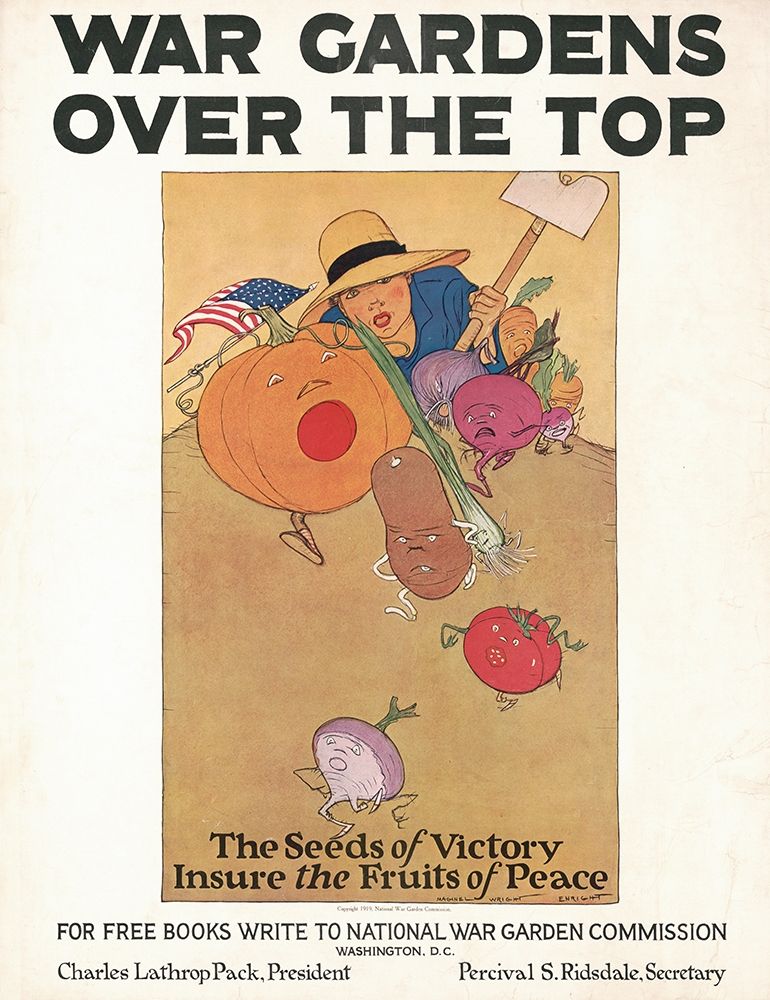 War Gardens Over the Top, 1919 art print by Maginel Wright Barney for $57.95 CAD