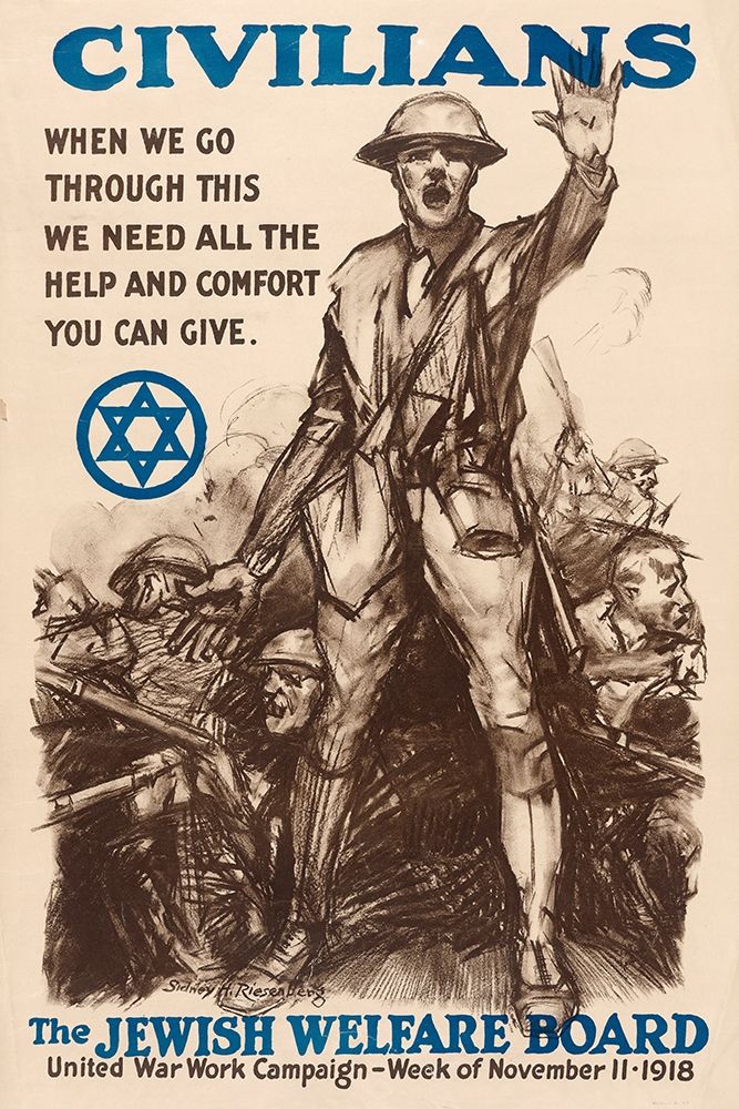 Civilians - The Jewish Welfare Board, 1918 art print by Sidney H. Riesenberg for $57.95 CAD
